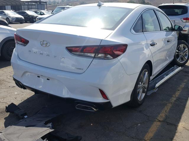 5NPE34AF3JH700493 - 2018 HYUNDAI SONATA SPO WHITE photo 4