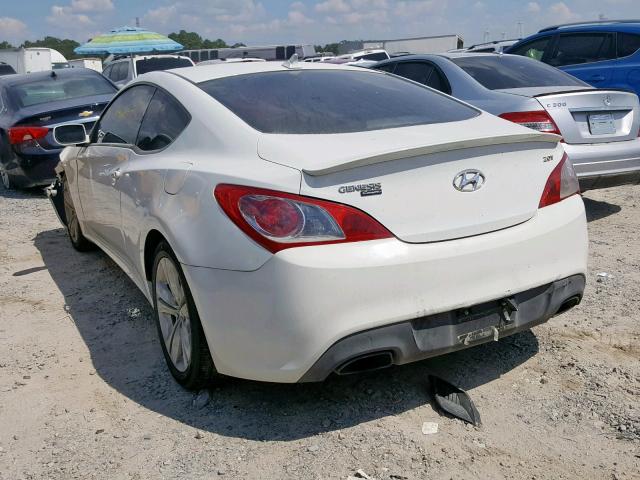 KMHHT6KD2BU045350 - 2011 HYUNDAI GENESIS CO WHITE photo 3