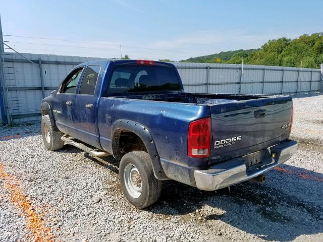 3D7KU28C94G191013 - 2004 DODGE RAM 2500 S Կապույտ լուսանկար 3
