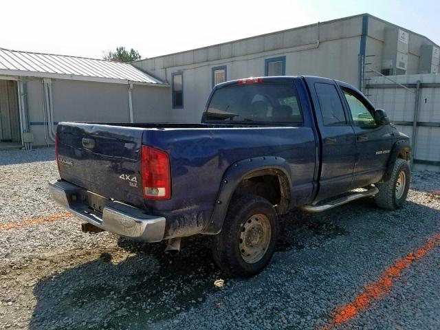 3D7KU28C94G191013 - 2004 DODGE RAM 2500 S Կապույտ լուսանկար 4