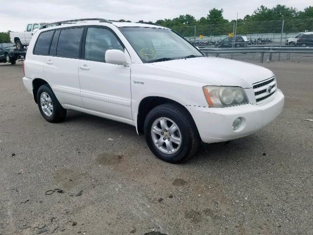 JTEHF21A930137507 - 2003 TOYOTA HIGHLANDER WHITE photo 1