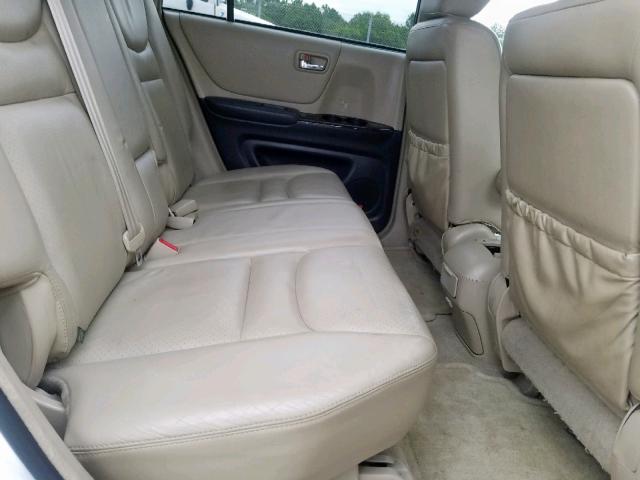 JTEHF21A930137507 - 2003 TOYOTA HIGHLANDER WHITE photo 6