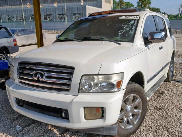 5N3AA08C15N812517 - 2005 INFINITI QX56 WHITE photo 2