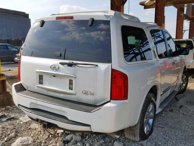 5N3AA08C15N812517 - 2005 INFINITI QX56 WHITE photo 4