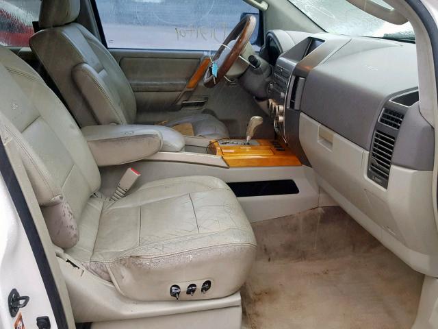 5N3AA08C15N812517 - 2005 INFINITI QX56 WHITE photo 5