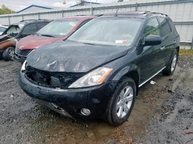 JN8AZ08W67W658484 - 2007 NISSAN MURANO SL BLACK photo 2