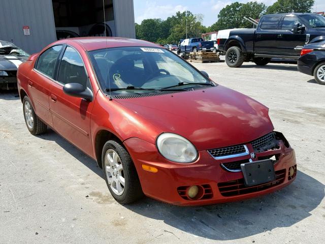 1B3ES56C14D598789 - 2004 DODGE NEON SXT RED photo 1