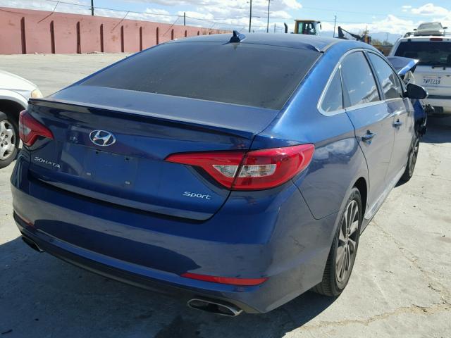 5NPE34AFXFH055929 - 2015 HYUNDAI SONATA SPO BLUE photo 4