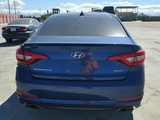 5NPE34AFXFH055929 - 2015 HYUNDAI SONATA SPO BLUE photo 9