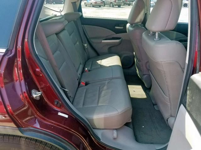 5J6RM4H79CL061283 - 2012 HONDA CR-V EXL MAROON photo 6