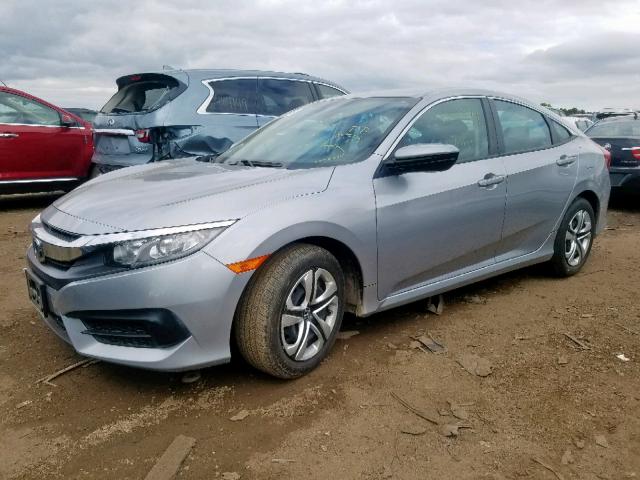 19XFC2F55GE054606 - 2016 HONDA CIVIC LX SILVER photo 2