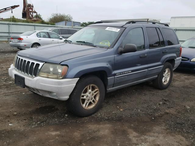 1J4GW48S92C223837 - 2002 JEEP GRAND CHER BLUE photo 2