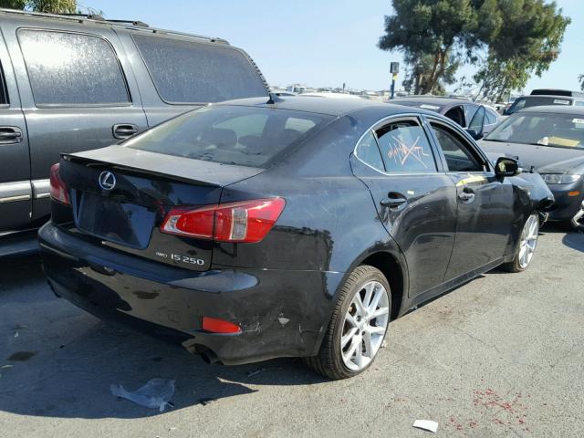 JTHCF5C26D5063231 - 2013 LEXUS IS 250 BLACK photo 4