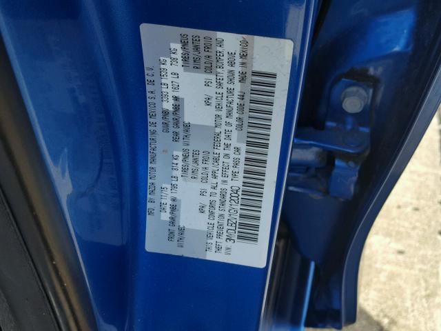 3MYDLBZV1GY120040 - 2016 TOYOTA SCION IA BLUE photo 10