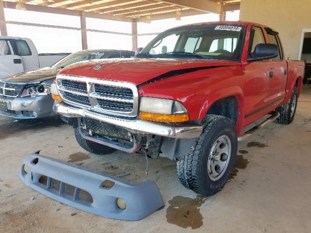 1D7HG48N63S124570 - 2003 DODGE DAKOTA QUA RED photo 2