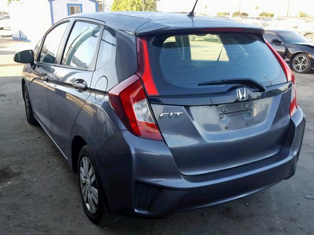 3HGGK5H55FM710797 - 2015 HONDA FIT LX GRAY photo 3