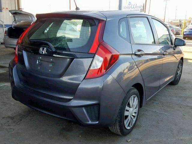 3HGGK5H55FM710797 - 2015 HONDA FIT LX GRAY photo 4