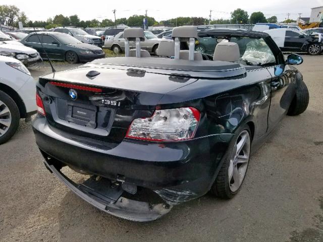 WBAUN93558VE94174 - 2008 BMW 135 I BLACK photo 4