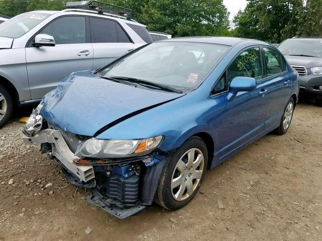 2HGFA1F58BH537179 - 2011 HONDA CIVIC LX BLUE photo 2