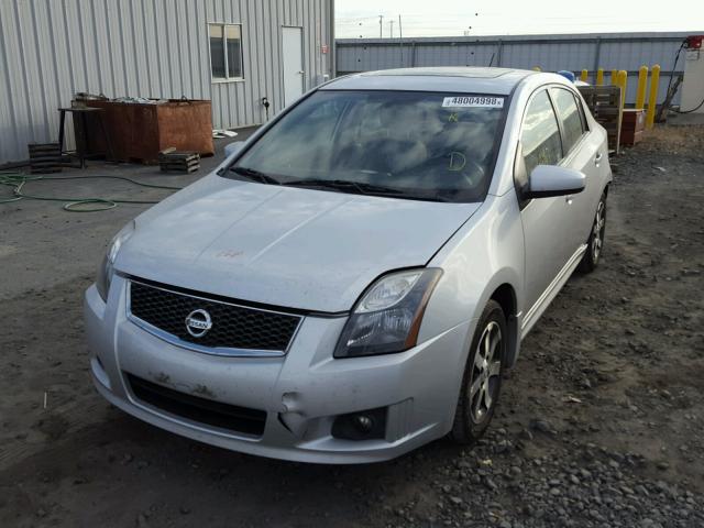 3N1AB6AP0CL621925 - 2012 NISSAN SENTRA 2.0 SILVER photo 2