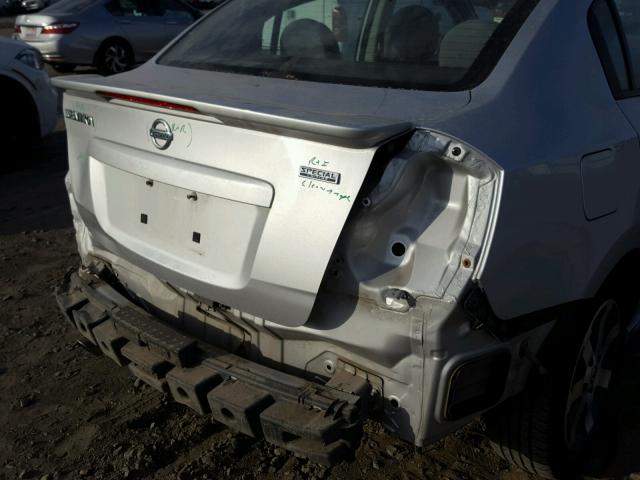 3N1AB6AP0CL621925 - 2012 NISSAN SENTRA 2.0 SILVER photo 9