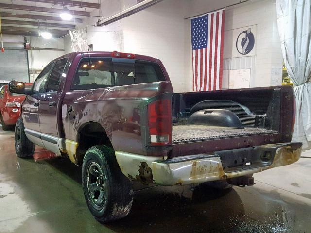 1D7HU18D33S358115 - 2003 DODGE RAM 1500 S BURGUNDY photo 3