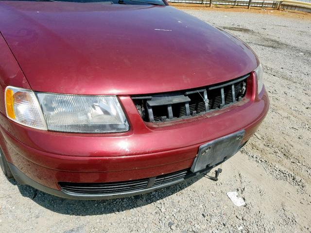 WVWMA63B8XE125534 - 1999 VOLKSWAGEN PASSAT GLS RED photo 9