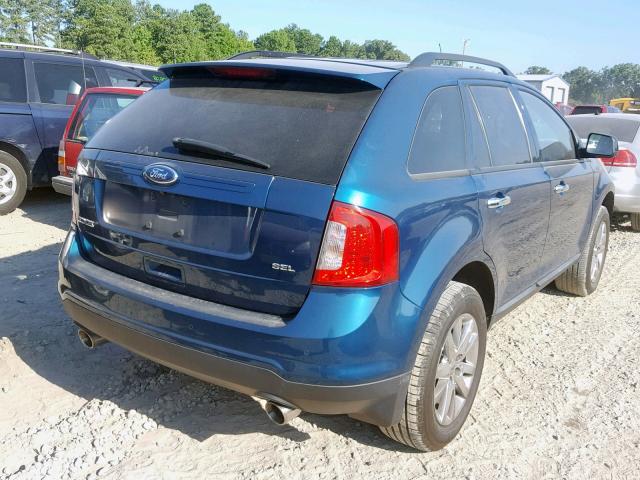 2FMDK3JC5BBA74680 - 2011 FORD EDGE SEL TURQUOISE photo 4