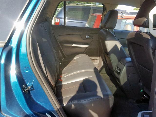 2FMDK3JC5BBA74680 - 2011 FORD EDGE SEL TURQUOISE photo 6