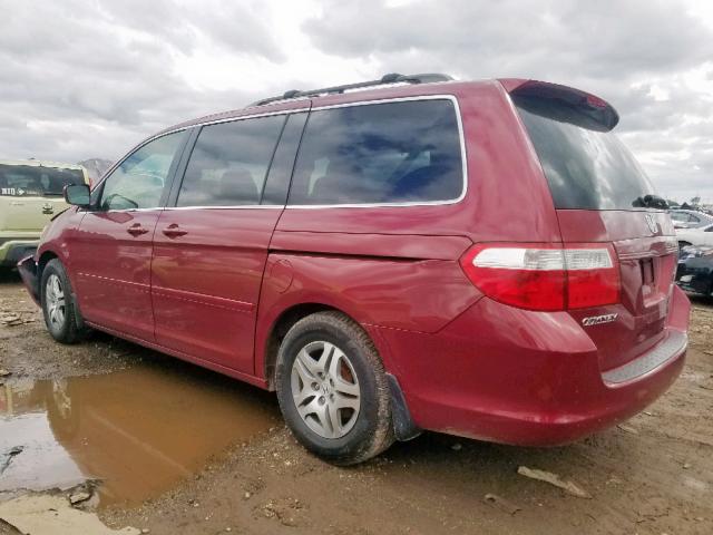 5FNRL386X6B127891 - 2006 HONDA ODYSSEY EX MAROON photo 3