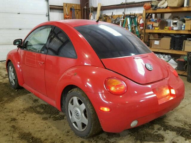 3VWBB61C6WM002126 - 1998 VOLKSWAGEN NEW BEETLE წითელი ფოტო 3