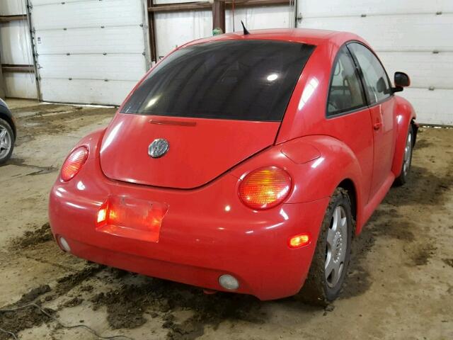 3VWBB61C6WM002126 - 1998 VOLKSWAGEN NEW BEETLE წითელი ფოტო 4