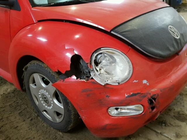 3VWBB61C6WM002126 - 1998 VOLKSWAGEN NEW BEETLE წითელი ფოტო 9