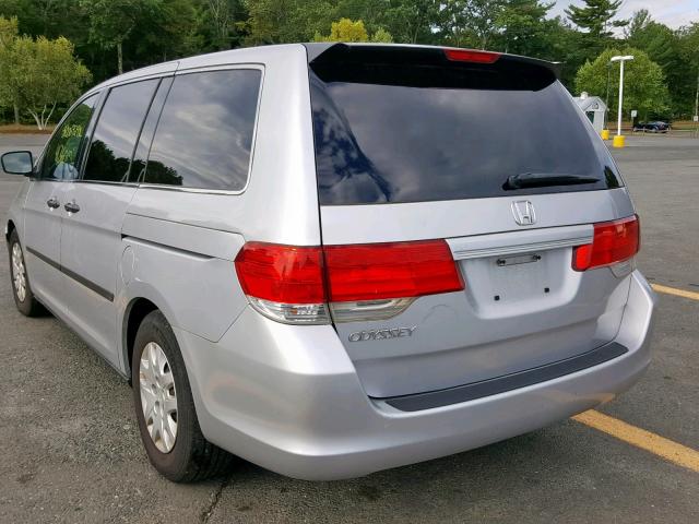 5FNRL3H20AB088864 - 2010 HONDA ODYSSEY LX SILVER photo 3