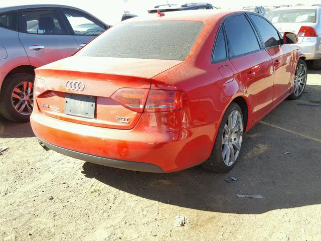 WAULF78K89N040026 - 2009 AUDI A4 2.0T QU RED photo 4