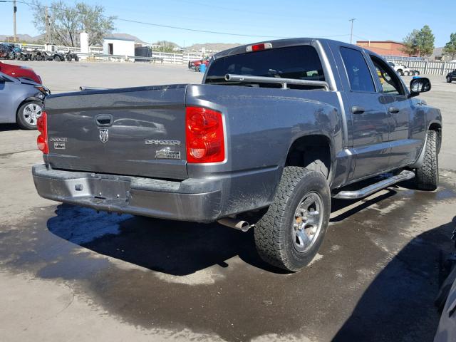 1D7RE3GK1BS656254 - 2011 DODGE DAKOTA SLT GRAY photo 4