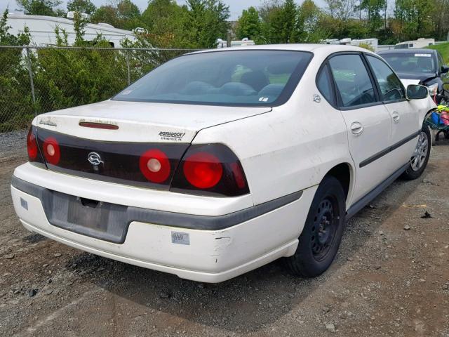 2G1WF52E949302535 - 2004 CHEVROLET IMPALA WHITE photo 4