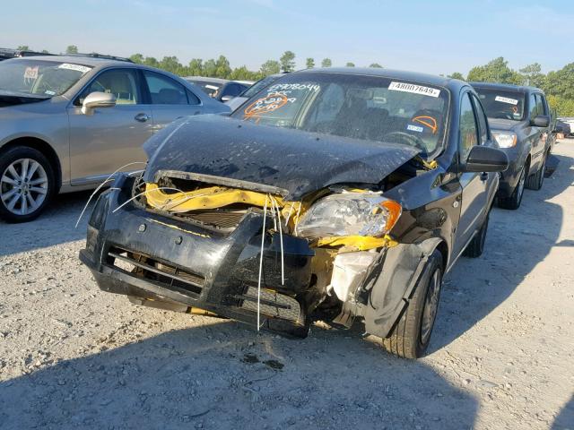 KL1TD56657B047122 - 2007 CHEVROLET AVEO BASE შავი ფოტო 2