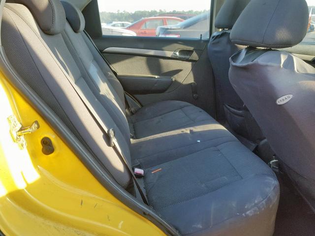 KL1TD56657B047122 - 2007 CHEVROLET AVEO BASE შავი ფოტო 6