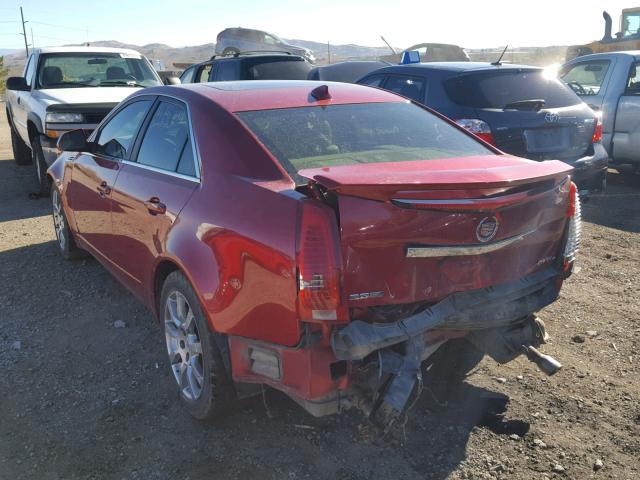 1G6DT57V690125852 - 2009 CADILLAC CTS HI FEA RED photo 3