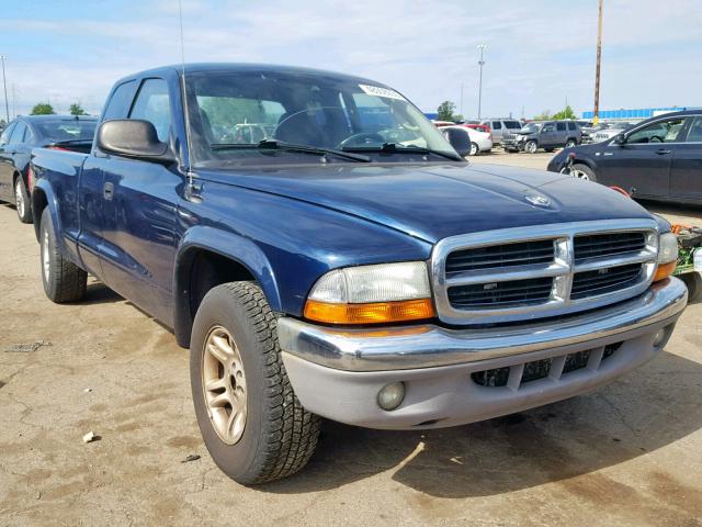 1D7HL42X73S312214 - 2003 DODGE DAKOTA SLT BLUE photo 1