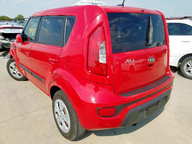 KNDJT2A50D7590828 - 2013 KIA SOUL RED photo 3