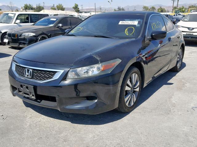 1HGCS12848A014345 - 2008 HONDA ACCORD EXL BLACK photo 2