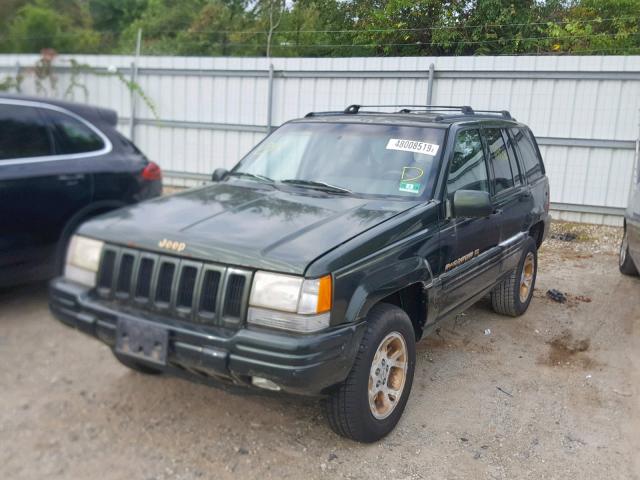 1J4EZ78S4TC109228 - 1996 JEEP GRAND CHER GREEN photo 2