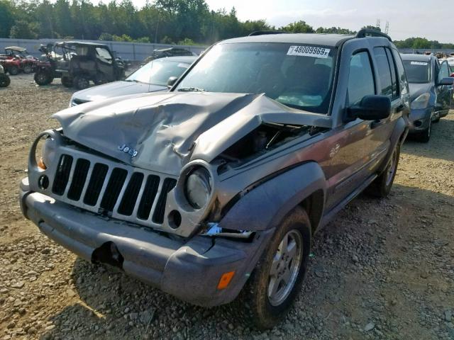 1J4GK48K07W551245 - 2007 JEEP LIBERTY SP GOLD photo 2