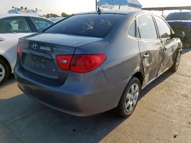 KMHDU46D29U661358 - 2009 HYUNDAI ELANTRA GL GRAY photo 4