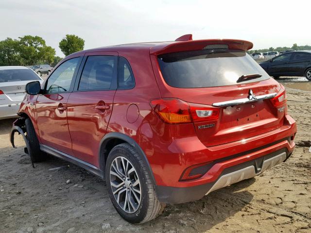 JA4AP3AU5KU004201 - 2019 MITSUBISHI OUTLANDER RED photo 3