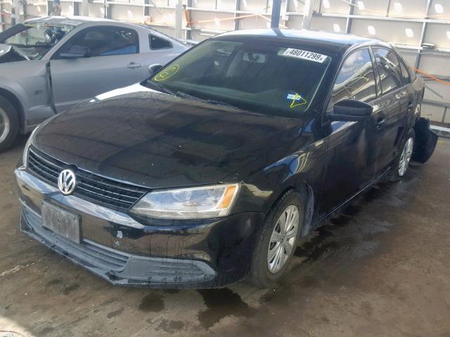 3VW2K7AJ5EM327918 - 2014 VOLKSWAGEN JETTA BASE BLACK photo 2