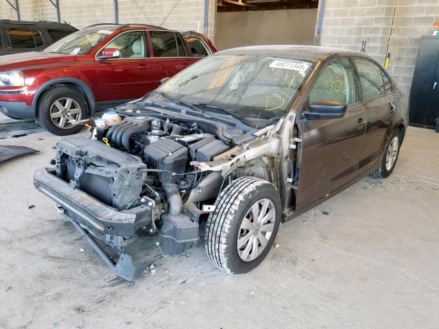 3VW2K7AJ1EM233423 - 2014 VOLKSWAGEN JETTA BASE 棕色 照片 2