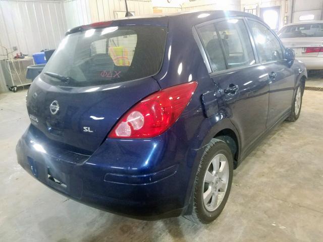 3N1BC13E99L357192 - 2009 NISSAN VERSA S BLUE photo 4